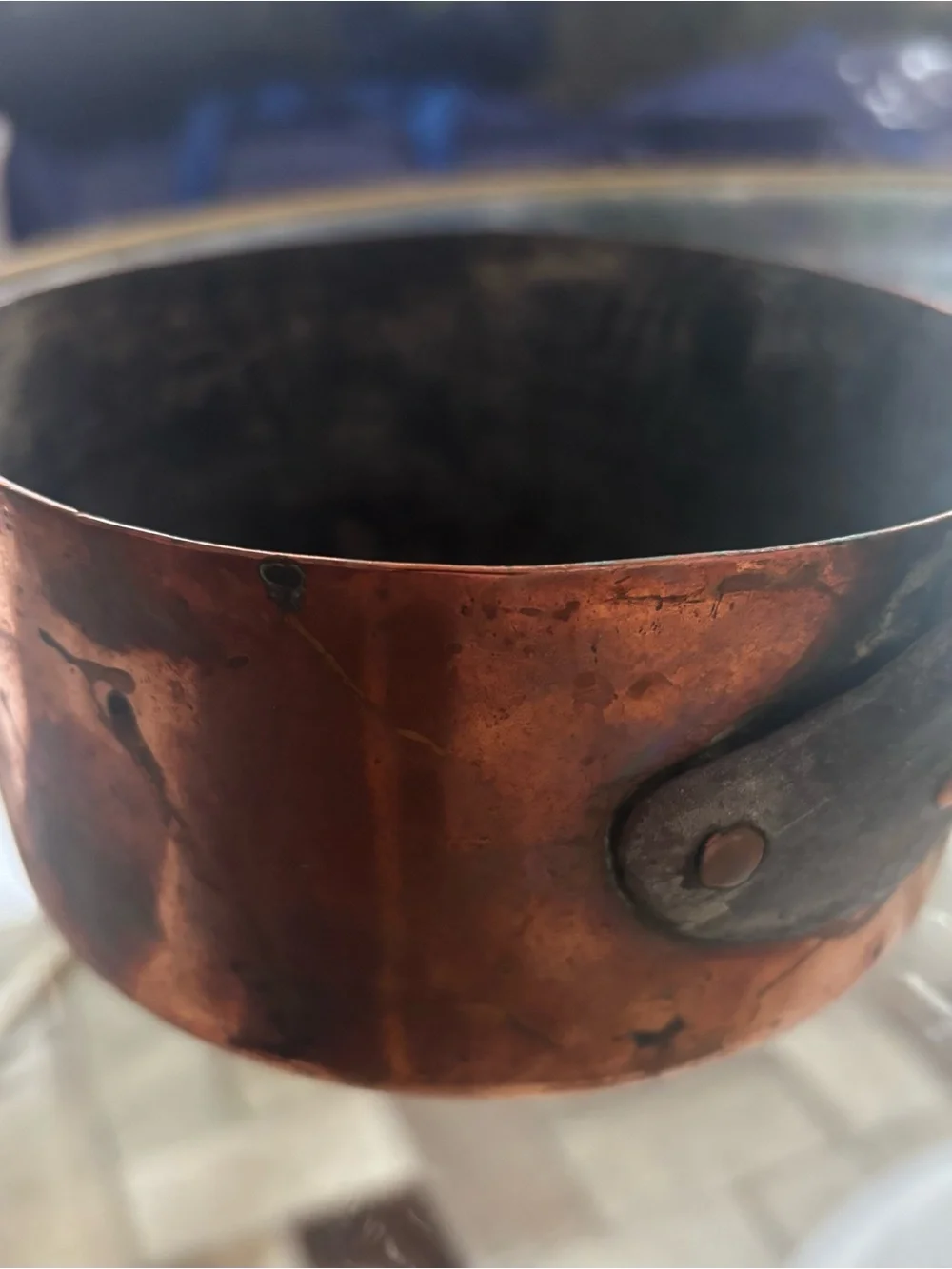 6” Copper Saucepan with Long Handle - Copper Finish